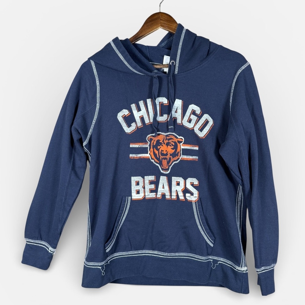 Chicago Bears Sweatshirt Womens‎ Large Blue NFL Football Team Apparel Hoodie